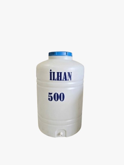 500 Litre Dikey Beyaz Polietilen Su Deposu